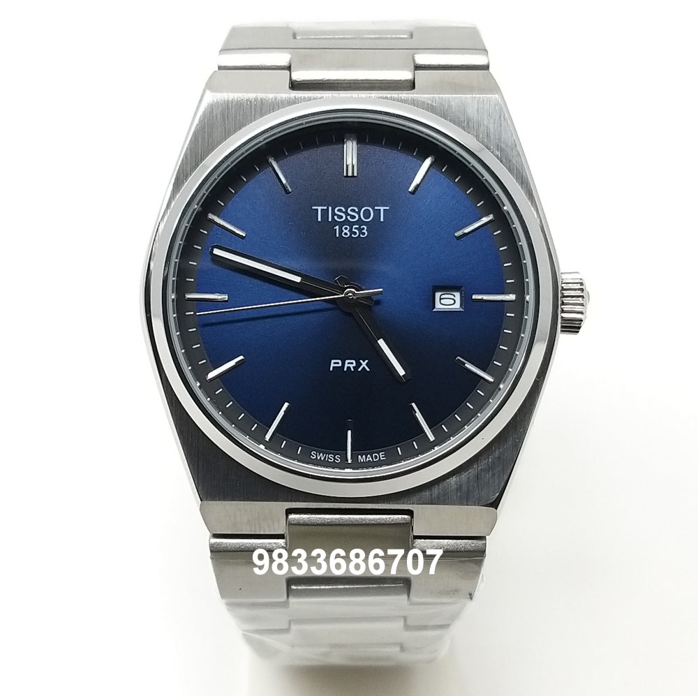 Tissot 1853 T Classic PRX Blue Dial Stainless Steel Strap Super