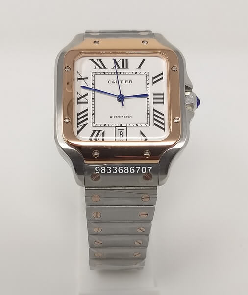 Cartier Santos 100 Dual Tone Super High Quality Swiss Automatic Watch
