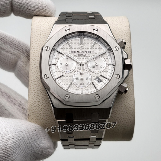 Audemars Piguet Royal Oak Chronograph White Dial 41mm High Quality First Copy Watch