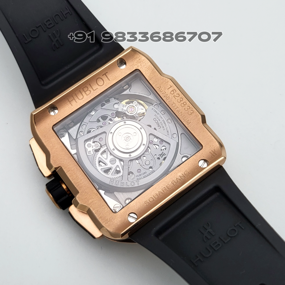 Hublot Watch Square Bang Unico King Gold Ceramic 42 mm, Black