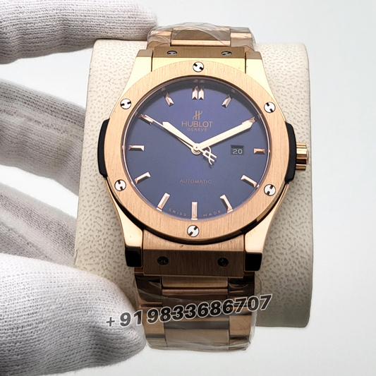 Hublot Classic Fusion Rose Gold Blue watch replicas