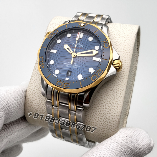 Omega Seamaster Diver 300M Dual Tone Blue Dial watch replicas