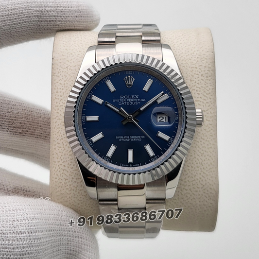 Rolex Date just Blue Dial watches replica