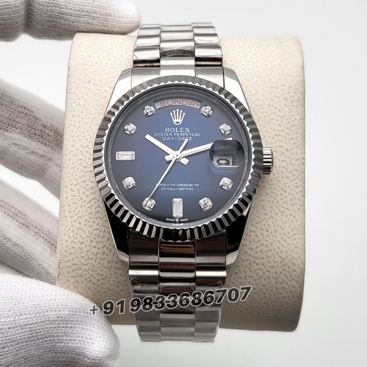 Rolex Day-Date White Gold Blue Ombre replica watches