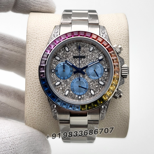 Rolex Daytona Rainbow Pave Diamonds Beze watch replicas