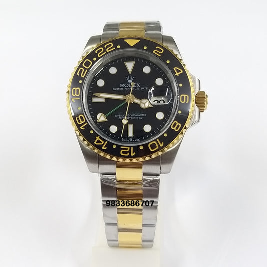 Rolex GMT Master 2 Dual Tone Black Dial Super High Quality Swiss Automatic Watch