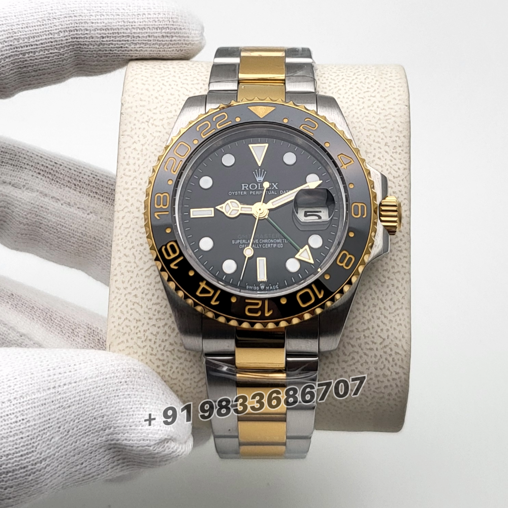 Rolex GMT Master 2 Dual Tone Black Dial watch replicas