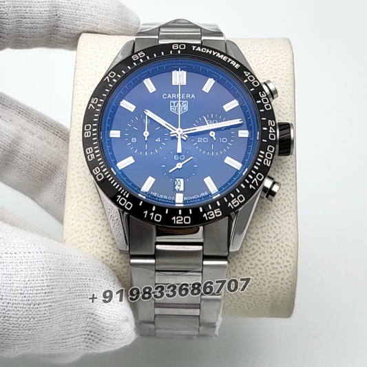 Tag Heuer Carrera 02 Silver Black Dial watch replicas