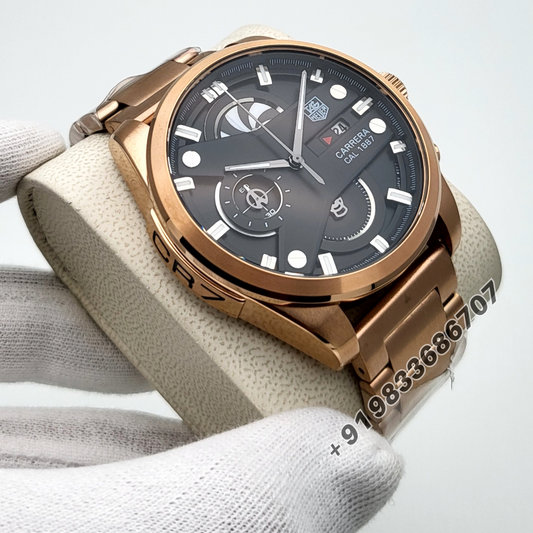 Tag Heuer Carrera CR7CAL1887 Rose Gold Black Dial watch replicas
