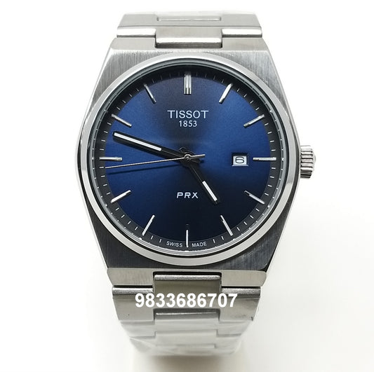 Tissot 1853 T-Classic PRX Blue Dial Stainless Steel Strap Super High Quality Watch