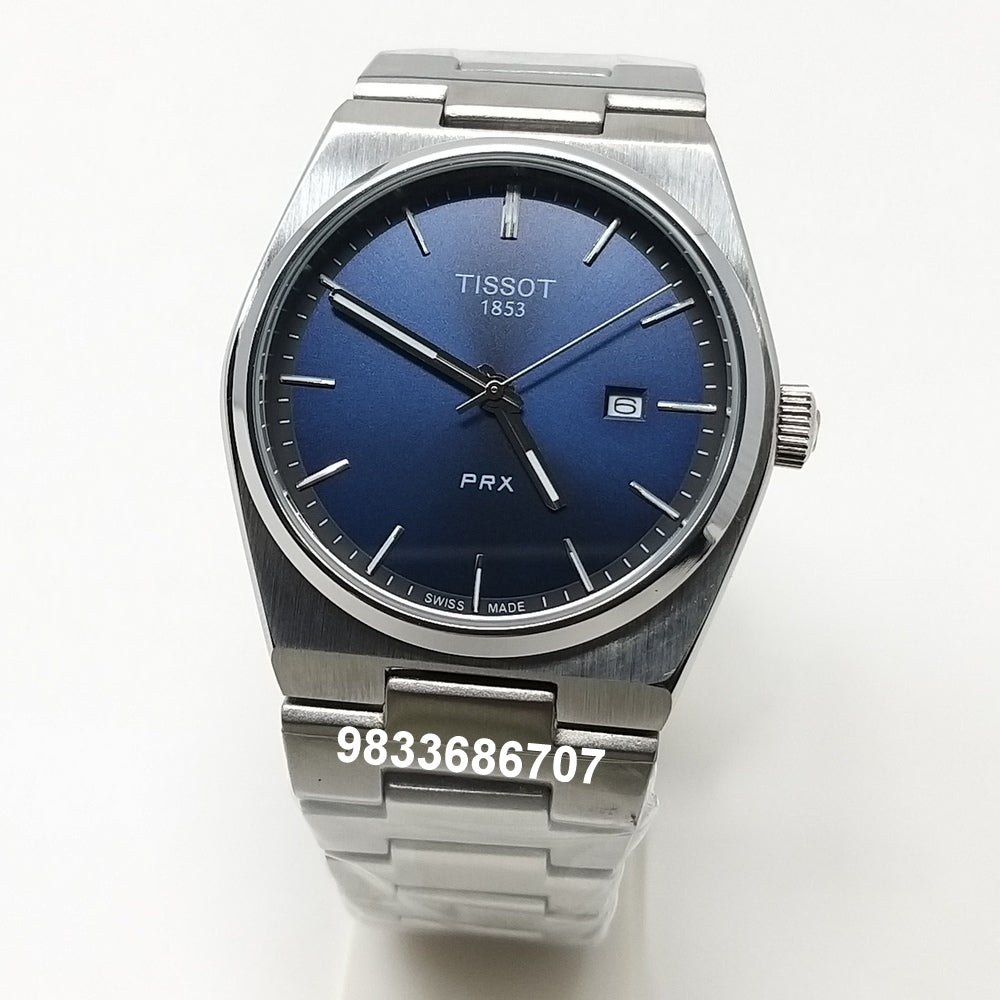 Tissot 1853 T Classic PRX Blue Dial Stainless Steel Strap Super