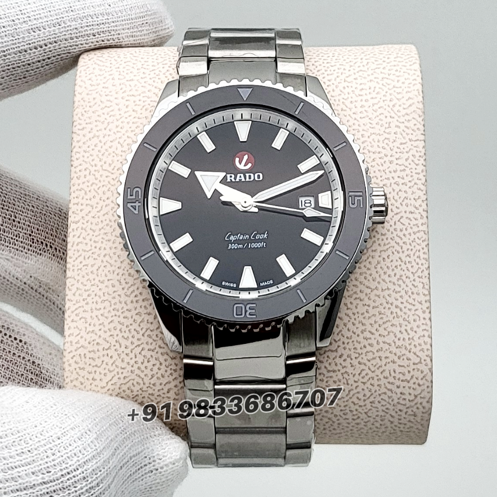 Rado Captain Cook Hrithik Roshan Special Edition Black Dial 42mm High ...