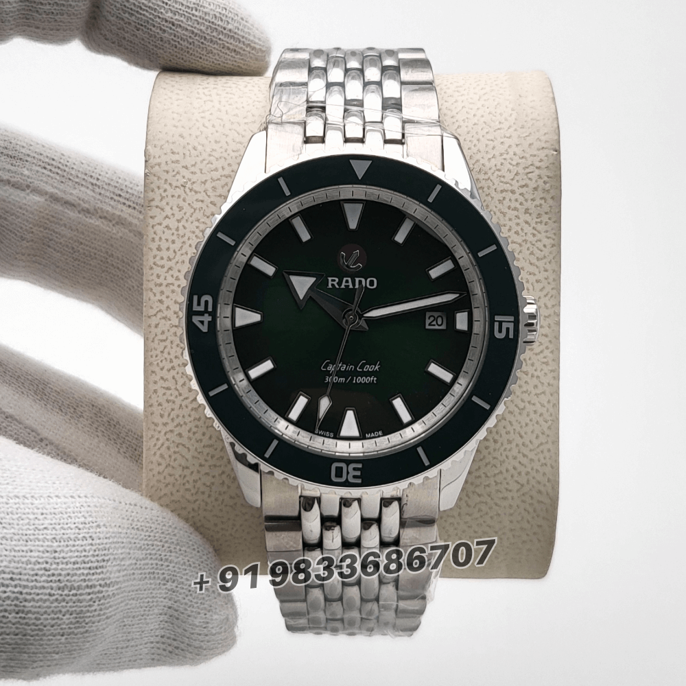 Rado Captain Cook Hrithik Roshan Special Edition Green Dial 42mm High ...