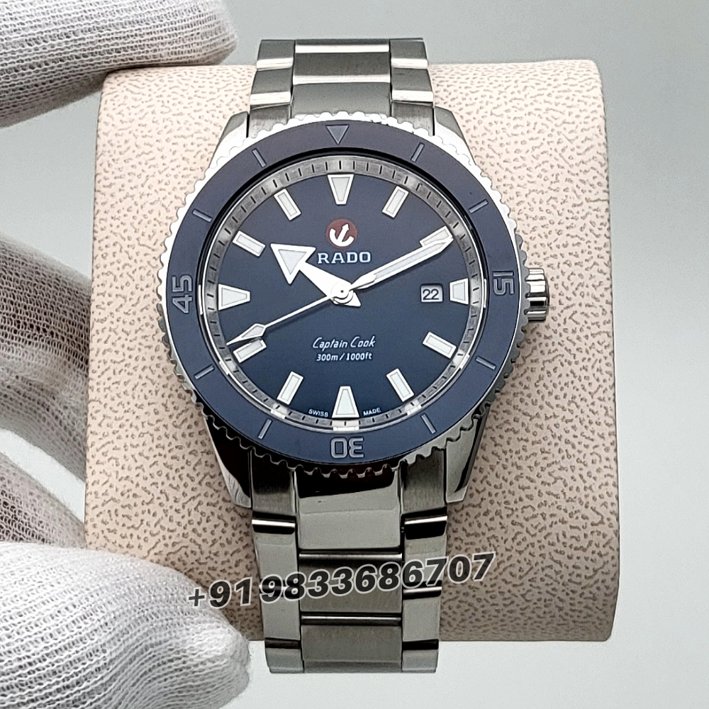 Rado Captain Cook Hrithik Roshan Special Edition Blue Dial 42mm High ...